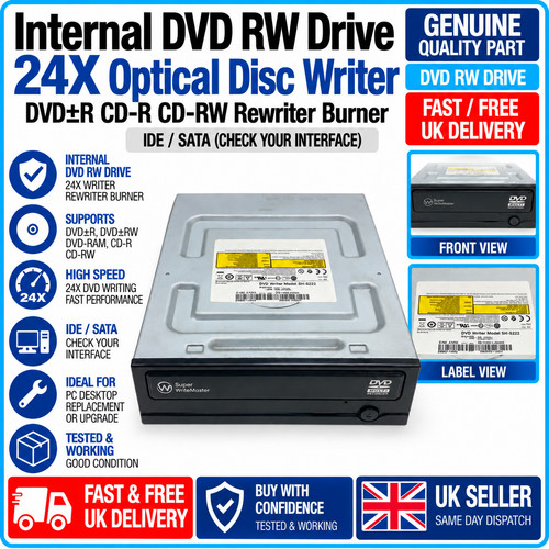 Internal dvd drive 24x - rw,