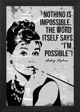 Audrey hepburn Framed Wall Art