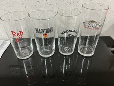 4 Vintage Cider Glasses, Red C, Blackthorn, Strongbow, Gaymers 3 Pre 2006