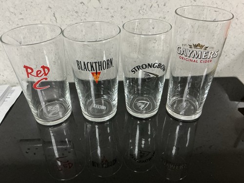 Vintage cider glasses red - vintage,