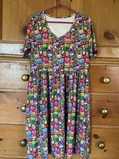 Carolina Dress Room Tea Dress Alice In Wonderland Design Size 1 8-14 BNWOT 