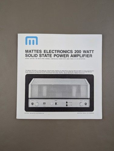 Mattes electronics 200 watt - electronics,