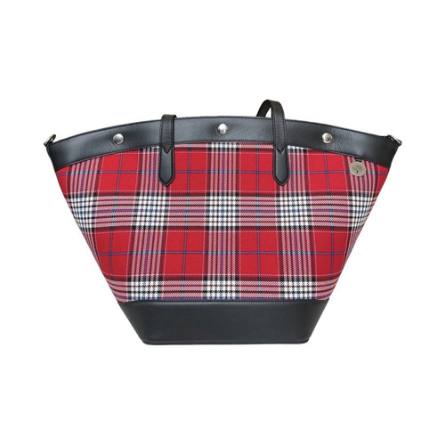 Mulberry red plaid canvas - red,