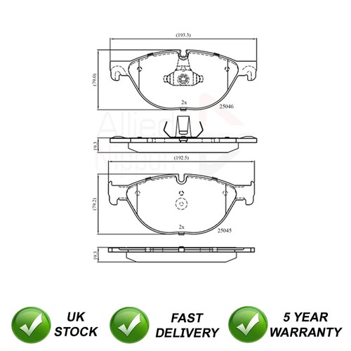 Brake pads set front sjr - pads,