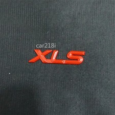 1x Red XLS Matte Metal Decal