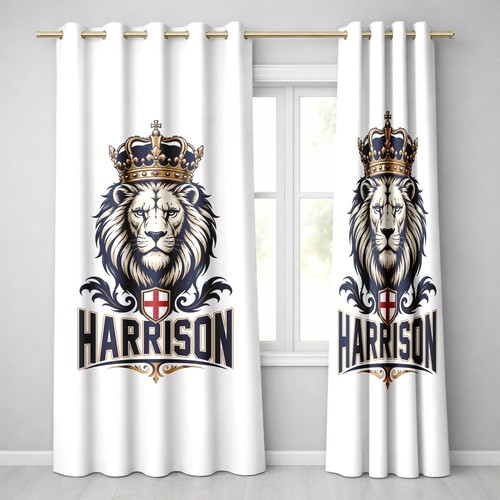 Crowned lion personalised name - crowned,