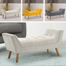 Window Seat Chenille Buttoned