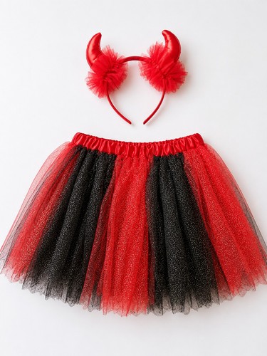 Kids devil costume tutu horn - kids,