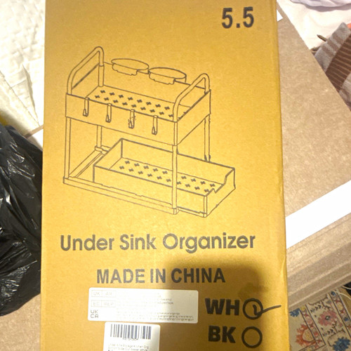 Black metal under sink - black,