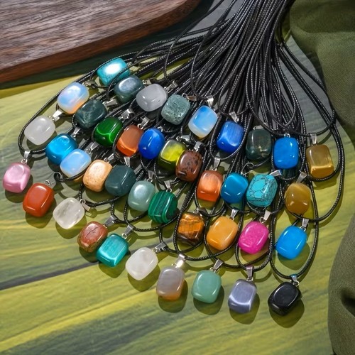 Multi coloured square pendants - multi,