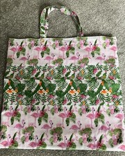 Handmade Tote Bag. Flamingo fabric. Fully lined. New.