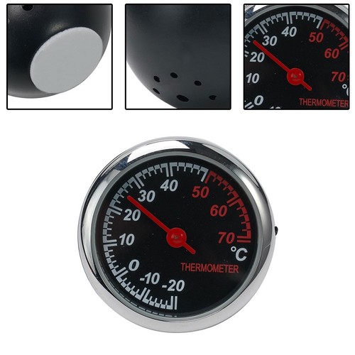 Stylish black car thermometer - car,
