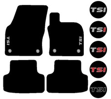 Fits Seat Ateca 2016 onwards Black Tailored Car Mats TSI Badge/Motif/Embroidery