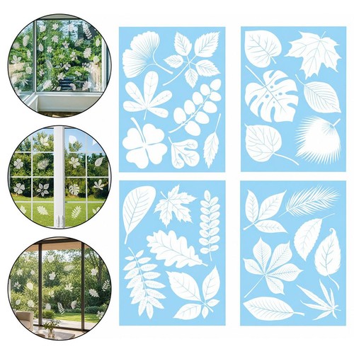 4pcs leaf window decals - 4pcs,