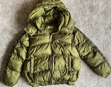 Moschino boys khaki green padded puffer Coat age 10
