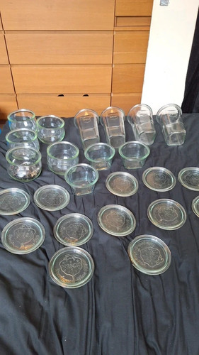 12x weck glass jars lids - glass, +