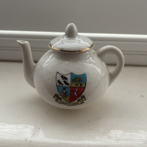 Crested ware model teapot - ware,