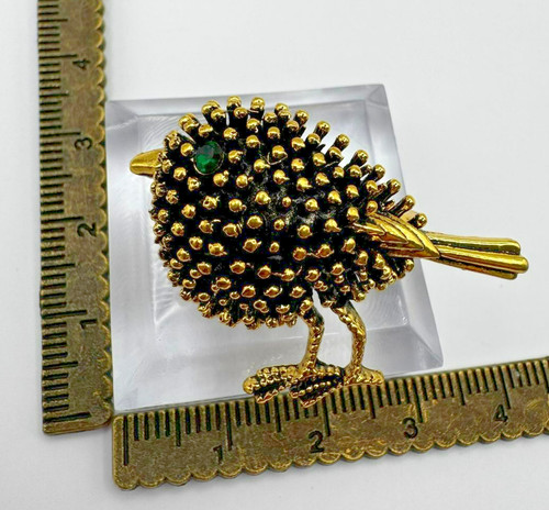 Gold textured robin bird - gold,