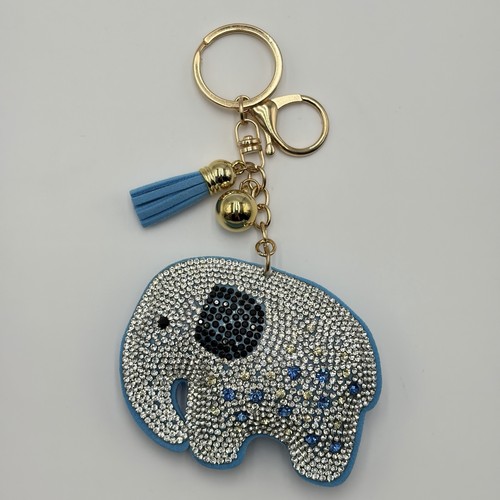 Blue elephant rhinestone - blue,