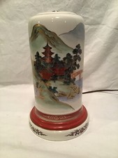 ANTIQUE SATSUMA Porcelain LAMP