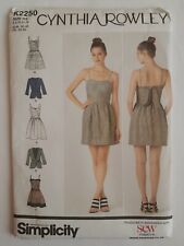 Uncut Party Prom Occasion Short Dress Jacket Sewing Pattern 6-14 Simplicity 2250