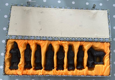 Chinese Qin Shi Huang Terracotta Clay Warriors Soldiers & Horse Set of Nine (9)