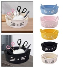 Cartoon Cat Cotton Rope Basket