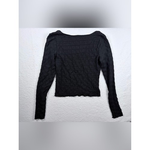 Elodie black textured - textured, long