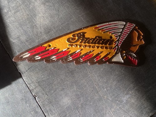 Indian cast iron sign - ,