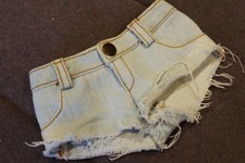 Pale denim shorts for