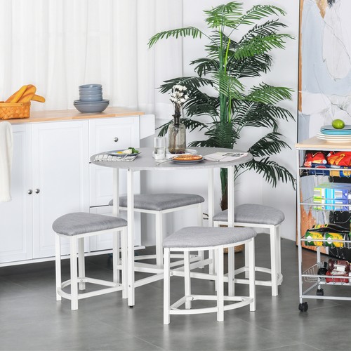 Homcom modern round dining - round,