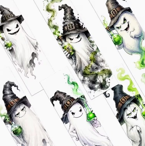 Bookmarks cartoon ghost - -,
