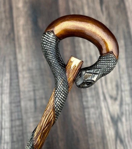 Snake brown walking stick - snake,