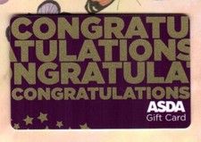 ASDA ( UK ) Congratulations ( 2009 ) Gift Card ( $0 )