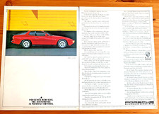 PORSCHE 924 924S 1980s - FRAMEABLE COLLECTIBLE ORIGINAL CLASSIC CAR ADVERT