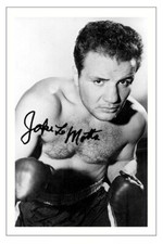 JAKE LAMOTTA Signed Autograph PHOTO Fan Gift Signature Print BOXING Raging Bull