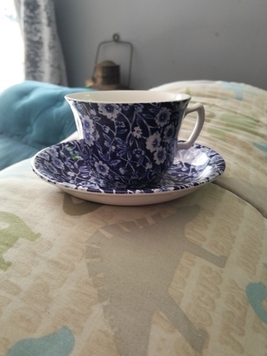 Burleigh calico blue white - calico, &