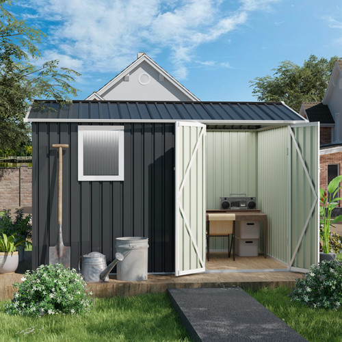 Galvanized steel garden - galvanized, shed