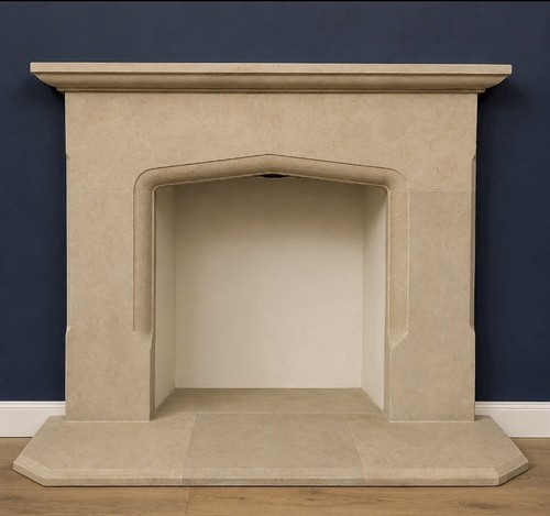 Bath stone fireplace - , the
