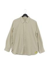 MUJI Men's Shirt M Tan Striped