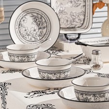 Elegant Black & White Floral