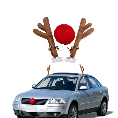 Brown car deer antlers - car,