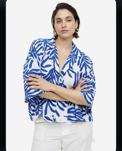 Tropical print blue and - h&m,