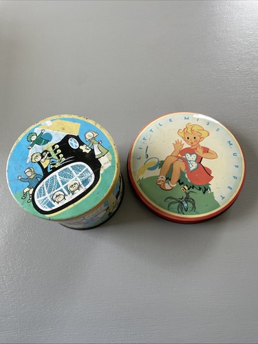 Vintage toffee tins nursery - vintage, x2