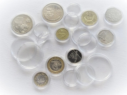 Round coin capsules - coin, official