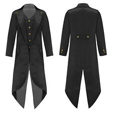 UK Kids Boys Ringmaster Tuxedo Tailcoat Showman Jacket Coats Costume Halloween