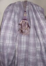 LOVELY AMETHYST/ WHITE CHECK WOOL STYLE SINGLE/ DOOR CURTAIN 90 x 90 In ( No.2)