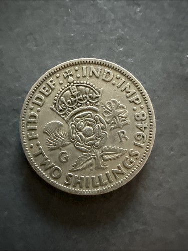 1948 two shillings coin - 1948,