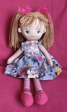 Abgee Palz Strawberry Blonde Wool Hair Girl Rag Doll Soft Plush Toy 9-16”