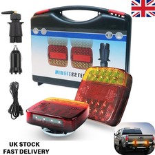 Wireless Magnetic Tow Lights 30m Remote, LED Tail Lights Battery Operated